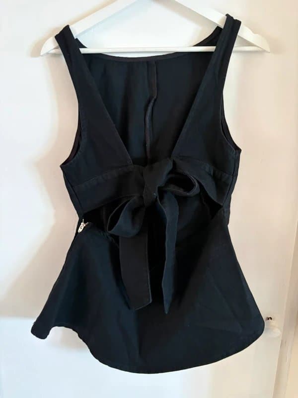 ASOS Black Denim peplum top