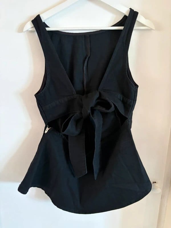 ASOS Black Denim peplum top - 1