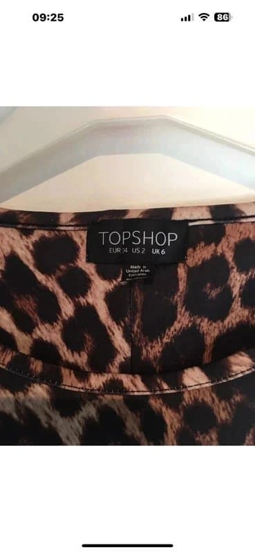 Topshop Leopard Print Skater Dress 6 Topshop