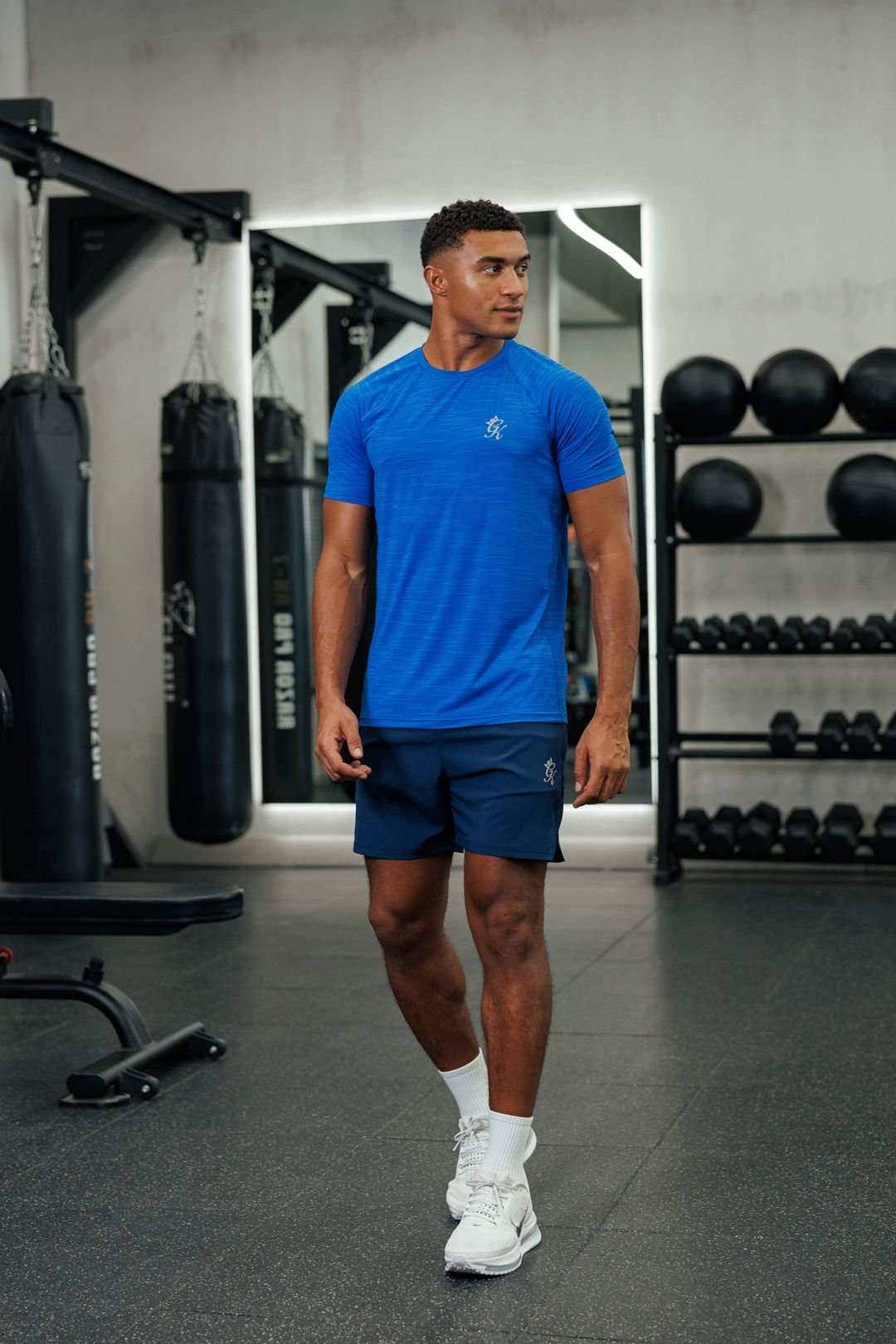 Gym King GYM KING Men's Energy Grindle Tee Royal Azure Grindle in Blue - 4