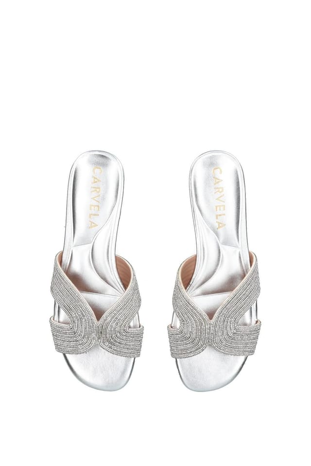 Carvela Carvela Women's 'Gala Mule Jewel' Flats in Silver - 2