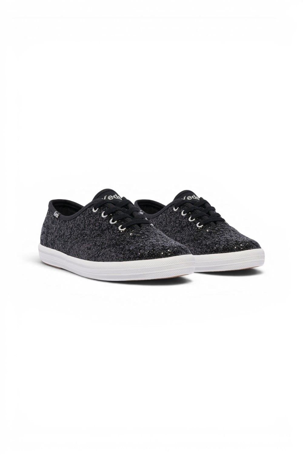 keds Keds Women's Champion Glitter Celebrations Lace Up in Black