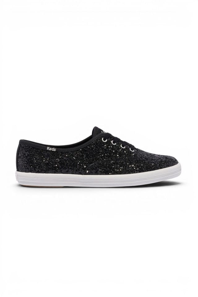 keds Keds Women's Champion Glitter Celebrations Lace Up in Black - 2