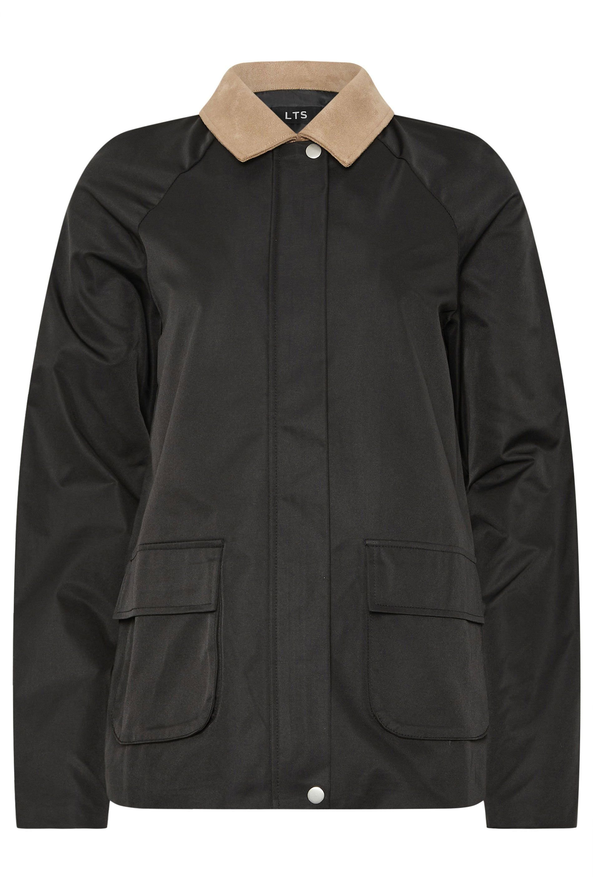 Long Tall Sally Long Tall Sally Women's Tall Cord Collar Jacket in Black - 2
