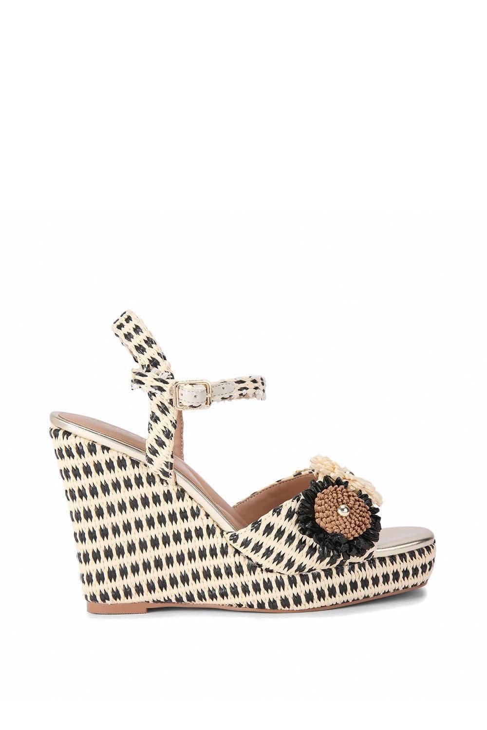 Carvela Carvela Women's 'Sorrento Flower Wedge' Heels in Beige