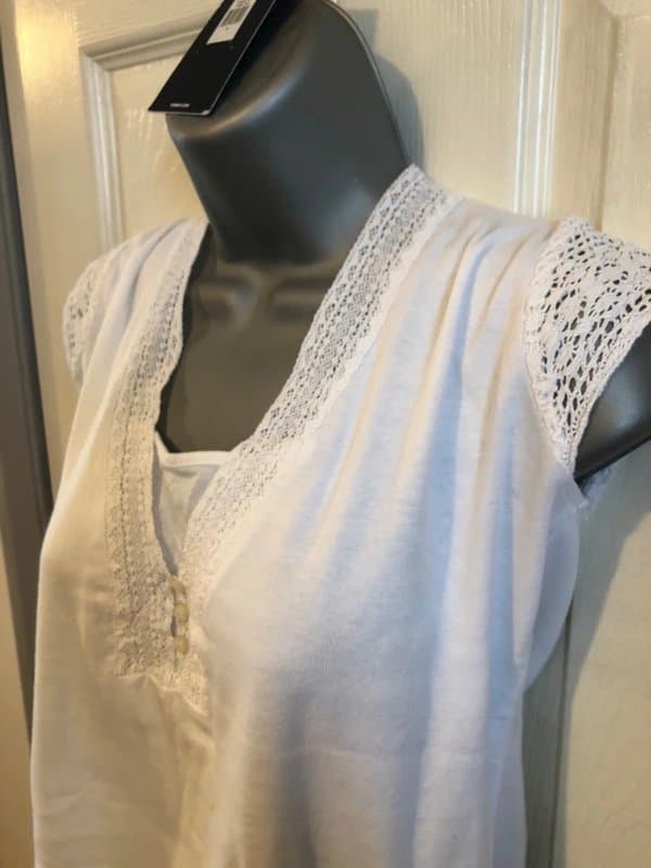 Ralph Lauren 🔰 💯 Cotton Ralph Lauren Shirt with Lace Details and Under Shirt Effect, L