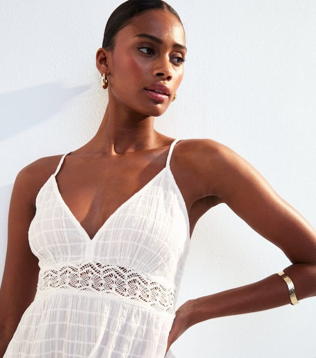 New Look Women's White Lace Insert Maxi Dress New Look - 3