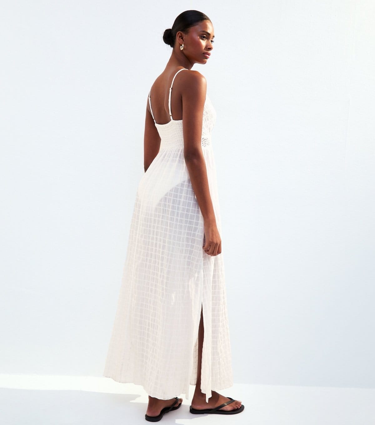 New Look Women's White Lace Insert Maxi Dress New Look - 4