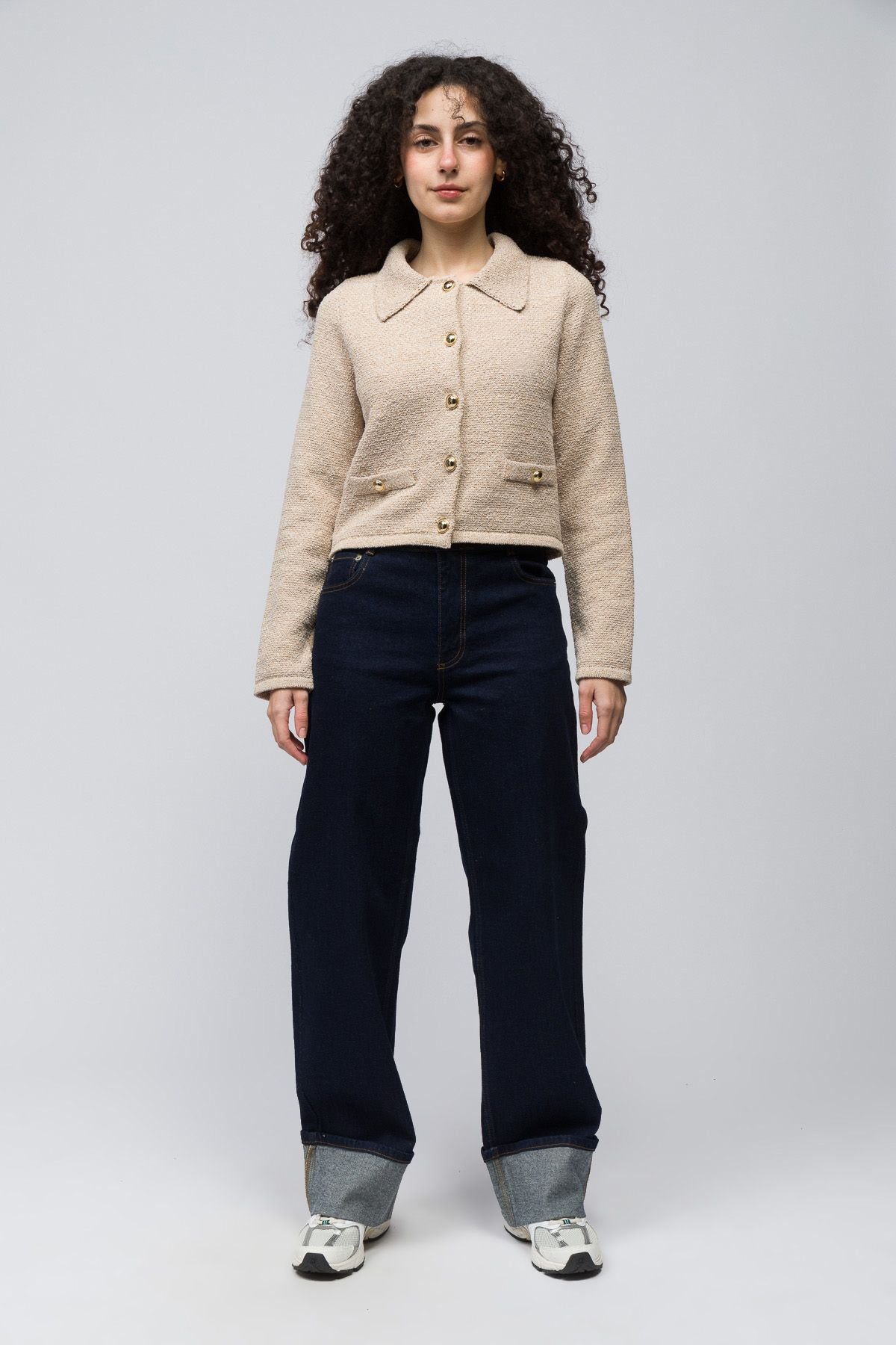 Dexia Dexia Women's Stylish & Versatile Beige Cardigan - 2