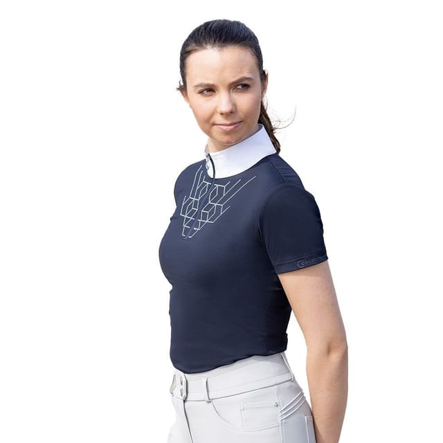 Coldstream Coldstream Women's Hermitage Diamante Show Shirt in Mid Navy - 2