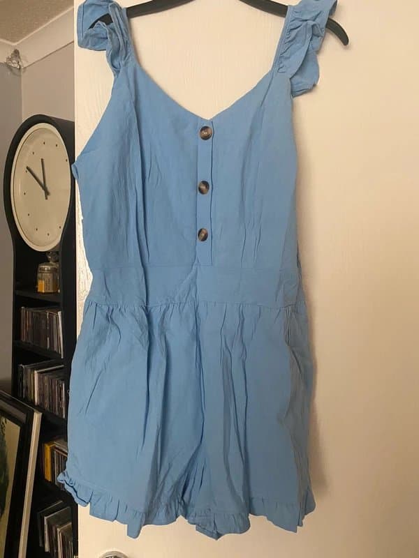 Shein Light blue retro playsuit