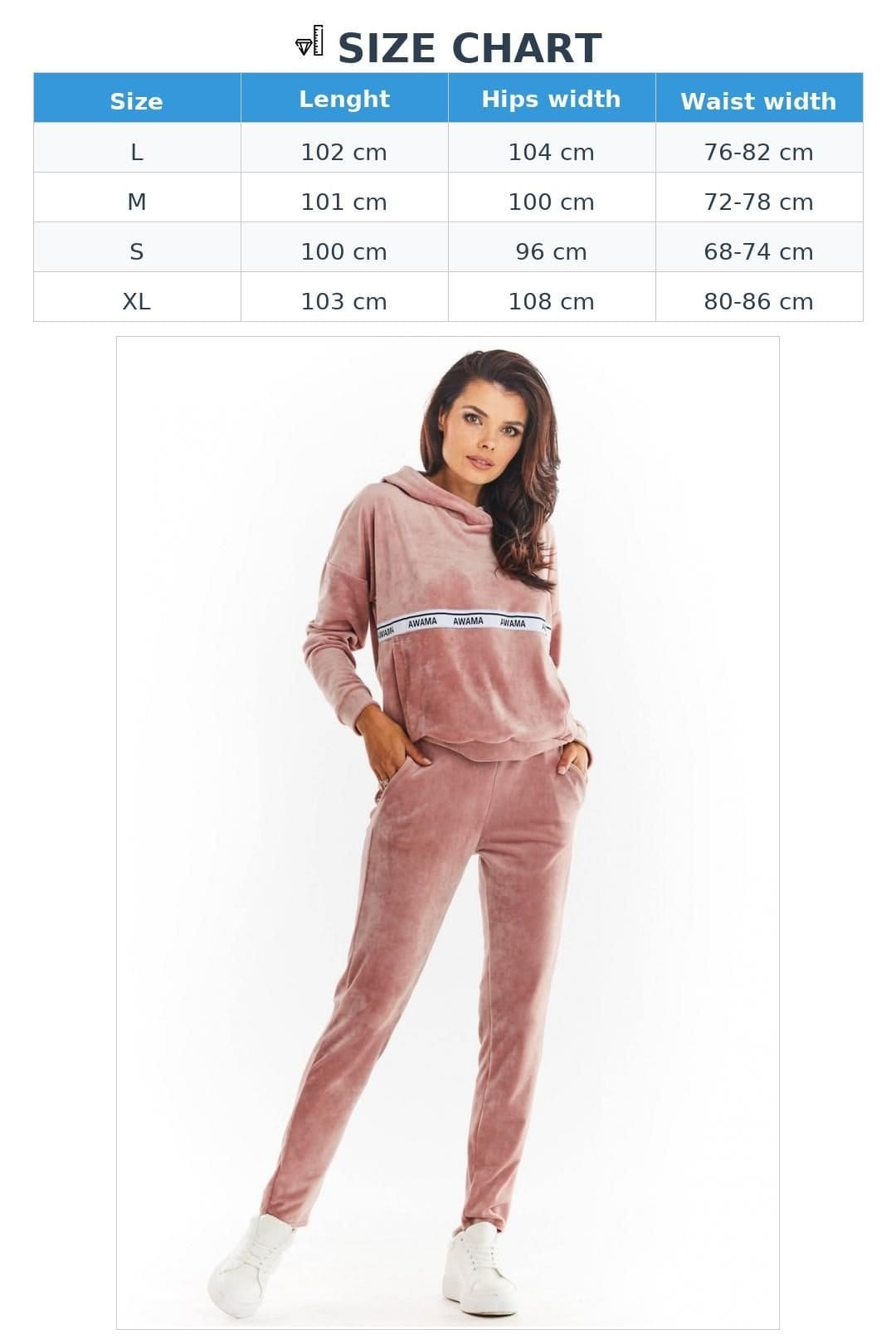 Love Lace Love Lace Women's Velour Tracksuit Trousers with Pockets Style 149785 in Pink - 4