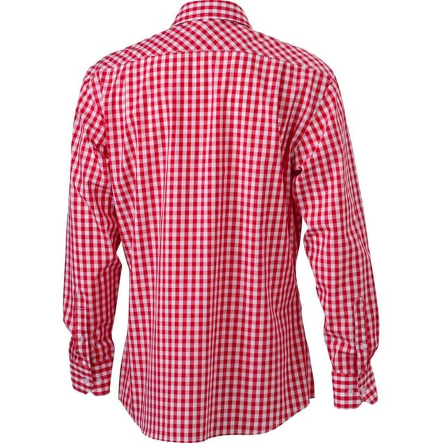 James and Nicholson James and Nicholson Men's Checked Shirt in Red - 2