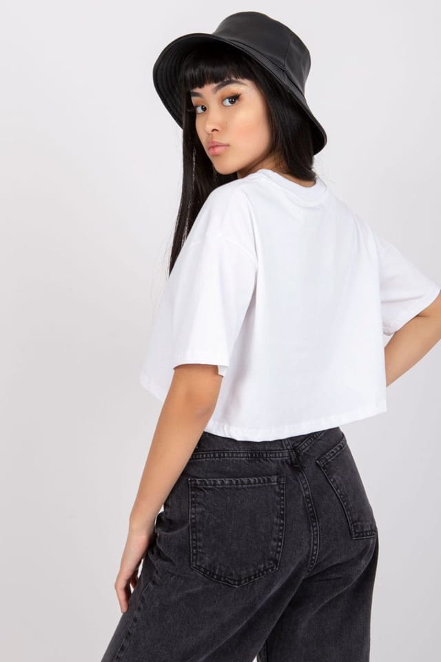 Love Lace Love Lace Women's Loose Fit Short Sleeve T-Shirt Style 165154 in White - 3