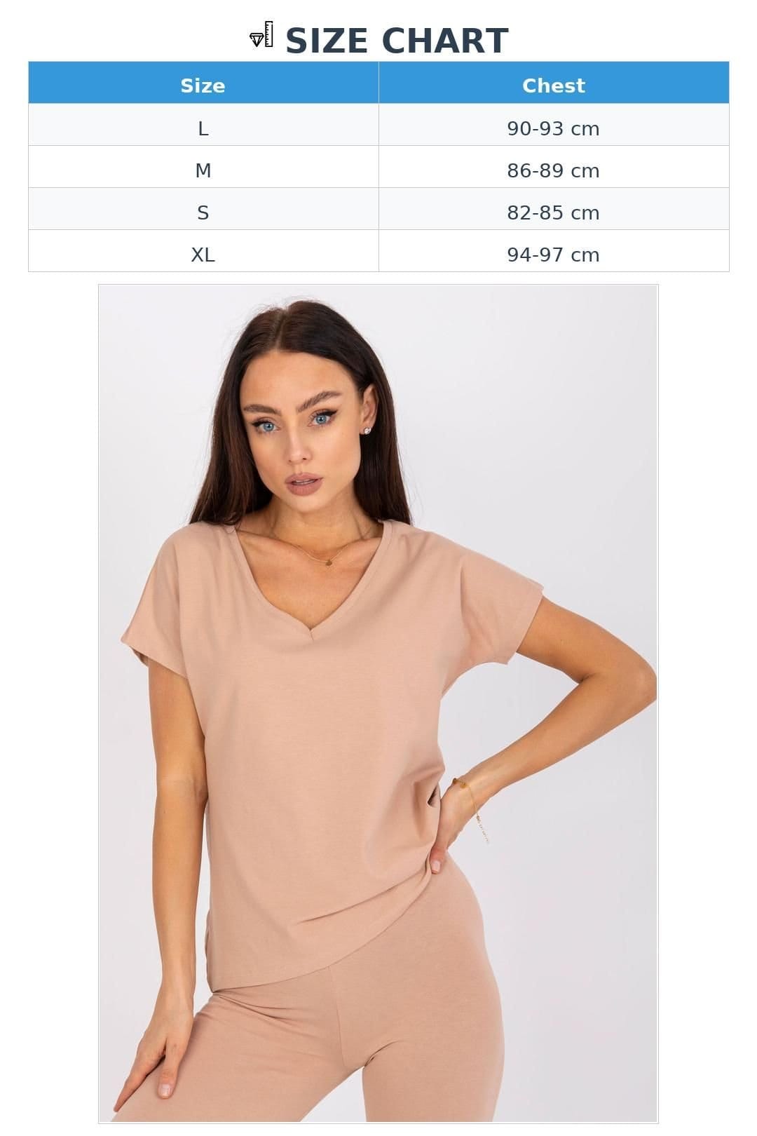 Love Lace Love Lace Women's Straight Cut Heart Neck T-Shirt in Beige - 4