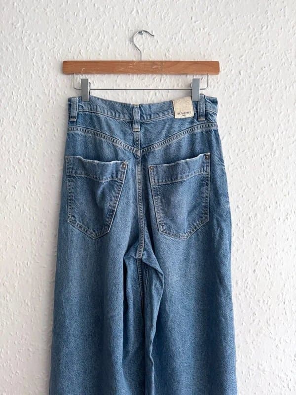 Free People Women’s We The Free Blue High Rise Wide Leg Jeans - size 25