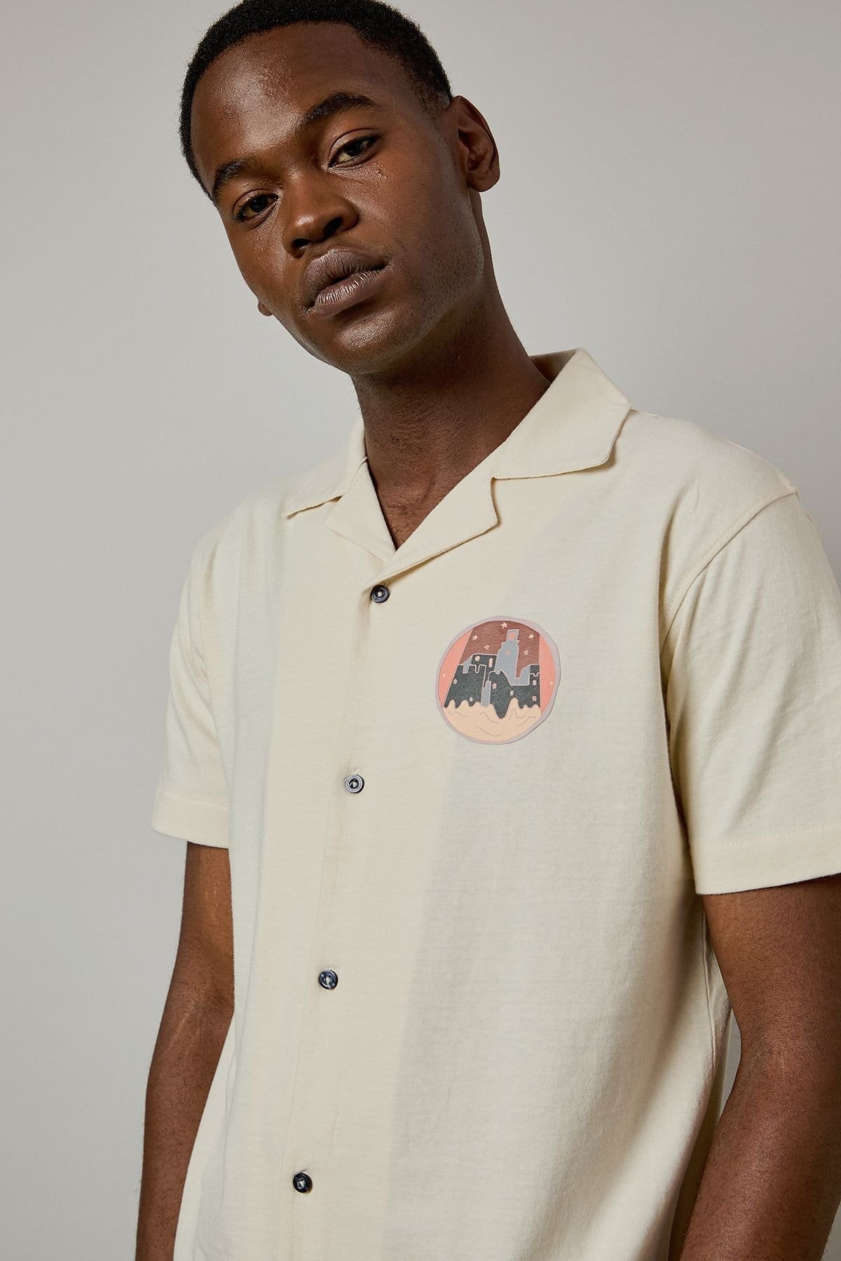 Burton Burton Men's Cream Sunrise Logo Short Sleeve Shirt - 4