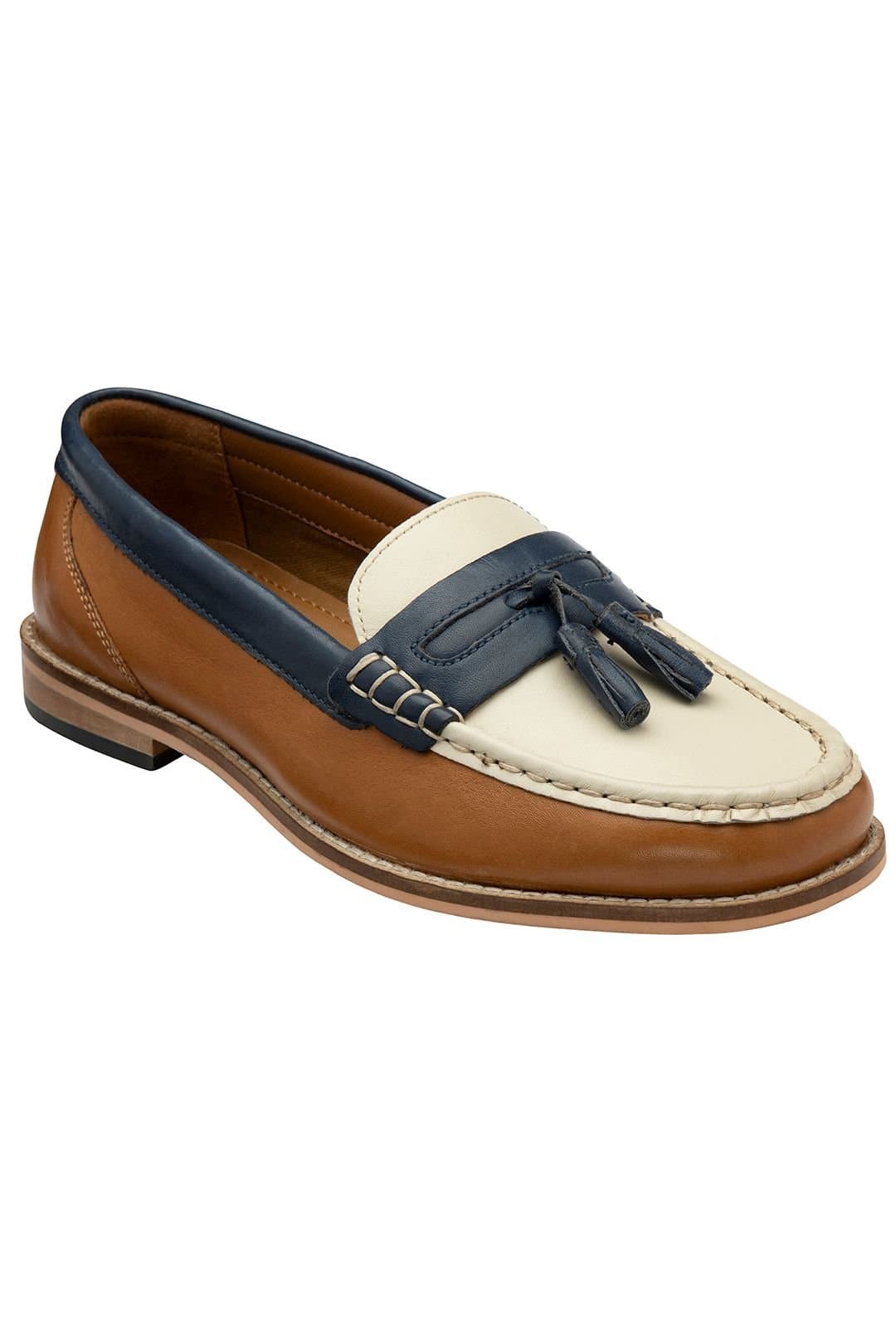Ravel Ravel Tan & Navy Leather 'Airton' Loafers For Women