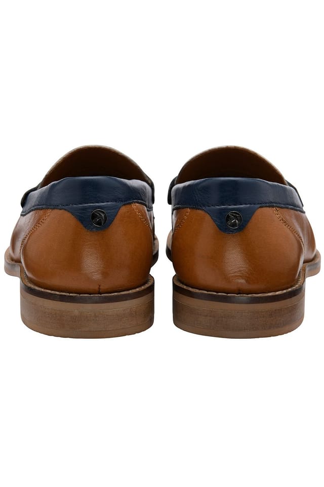 Ravel Ravel Women's Tan & Navy Leather 'Airton' Loafers - 3