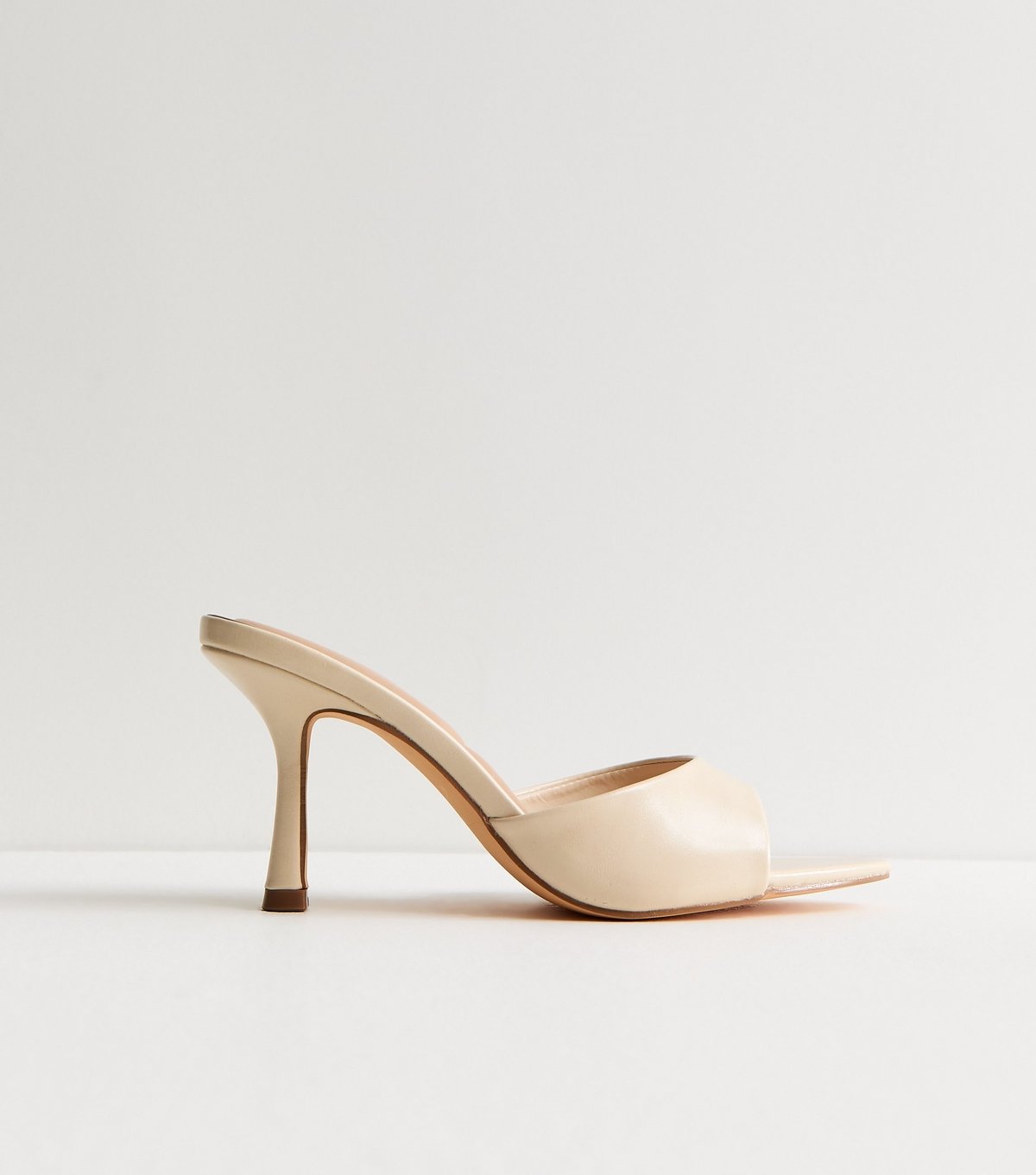 New Look Women's Truffle Off White Faux Leather Stiletto Mules New Look - 2