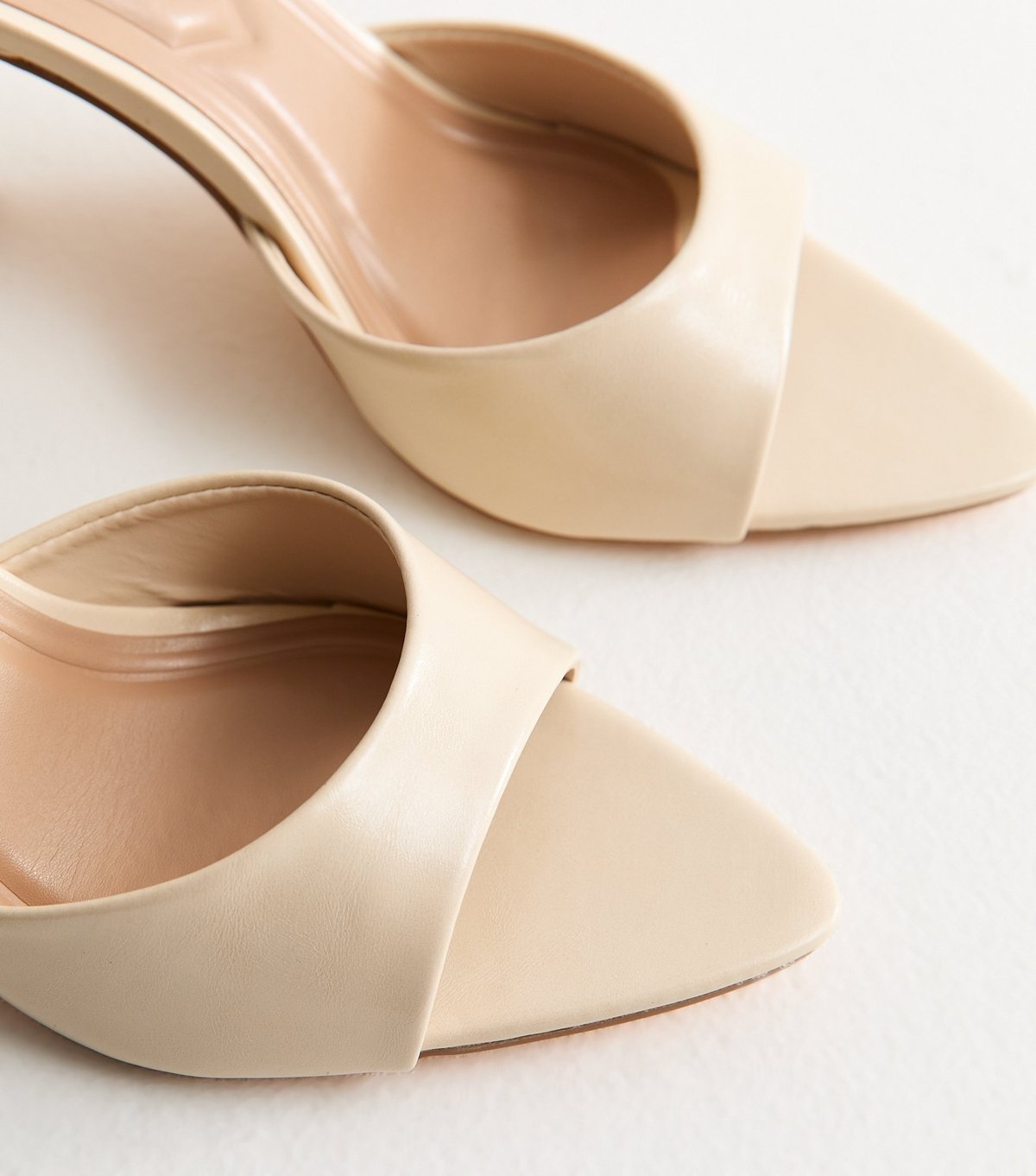 New Look Women's Truffle Off White Faux Leather Stiletto Mules New Look - 3