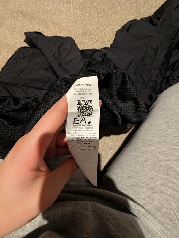 EA7 Emporio Armani Ea7 black wind sheeter S