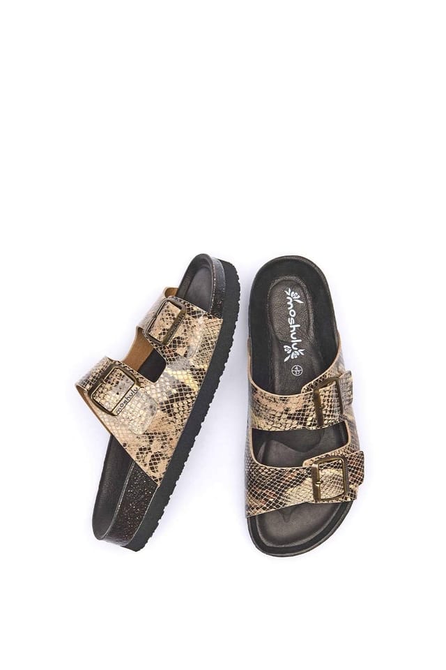 Moshulu Moshulu Women's 'Bavaria Bold' Cork Footbed Sandals in Beige - 2
