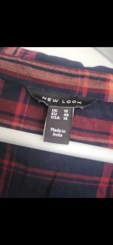 New Look Checkered floral shirt size 18 Newlook