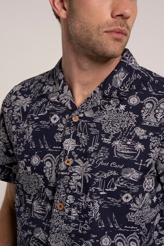 Brakeburn Brakeburn Men's MATTERSEY SHIRT in Navy - 3