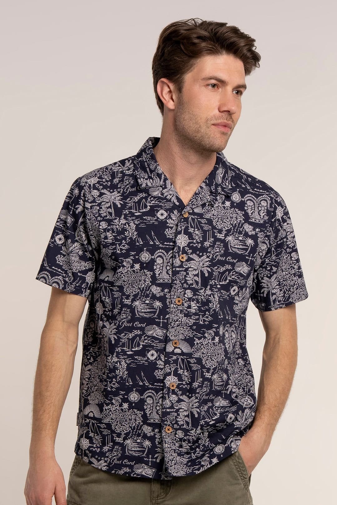 Brakeburn Brakeburn Men's MATTERSEY SHIRT in Navy - 4