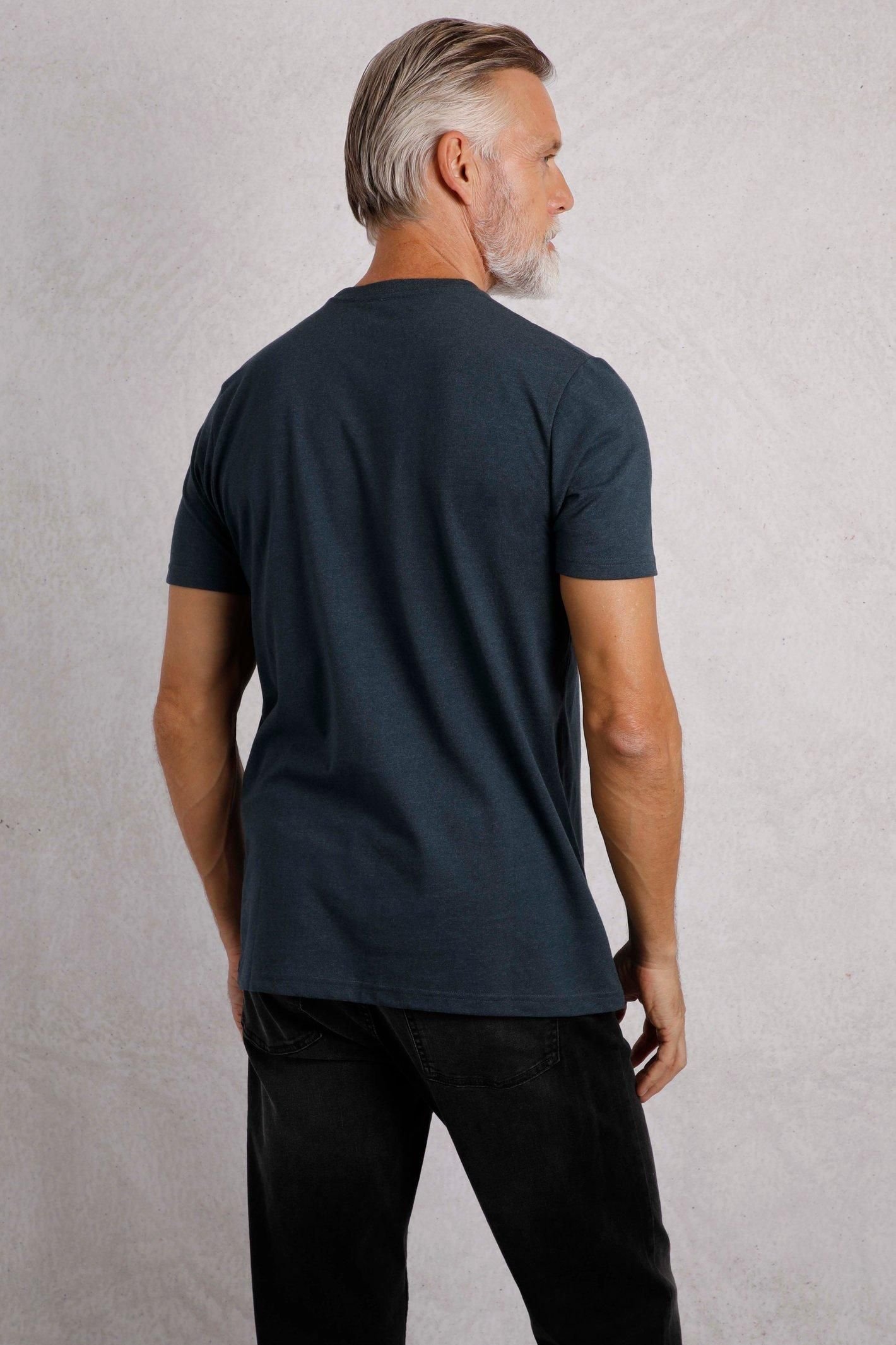 Weird Fish Weird Fish Men's Hooked Branded T-Shirt in Navy - 3