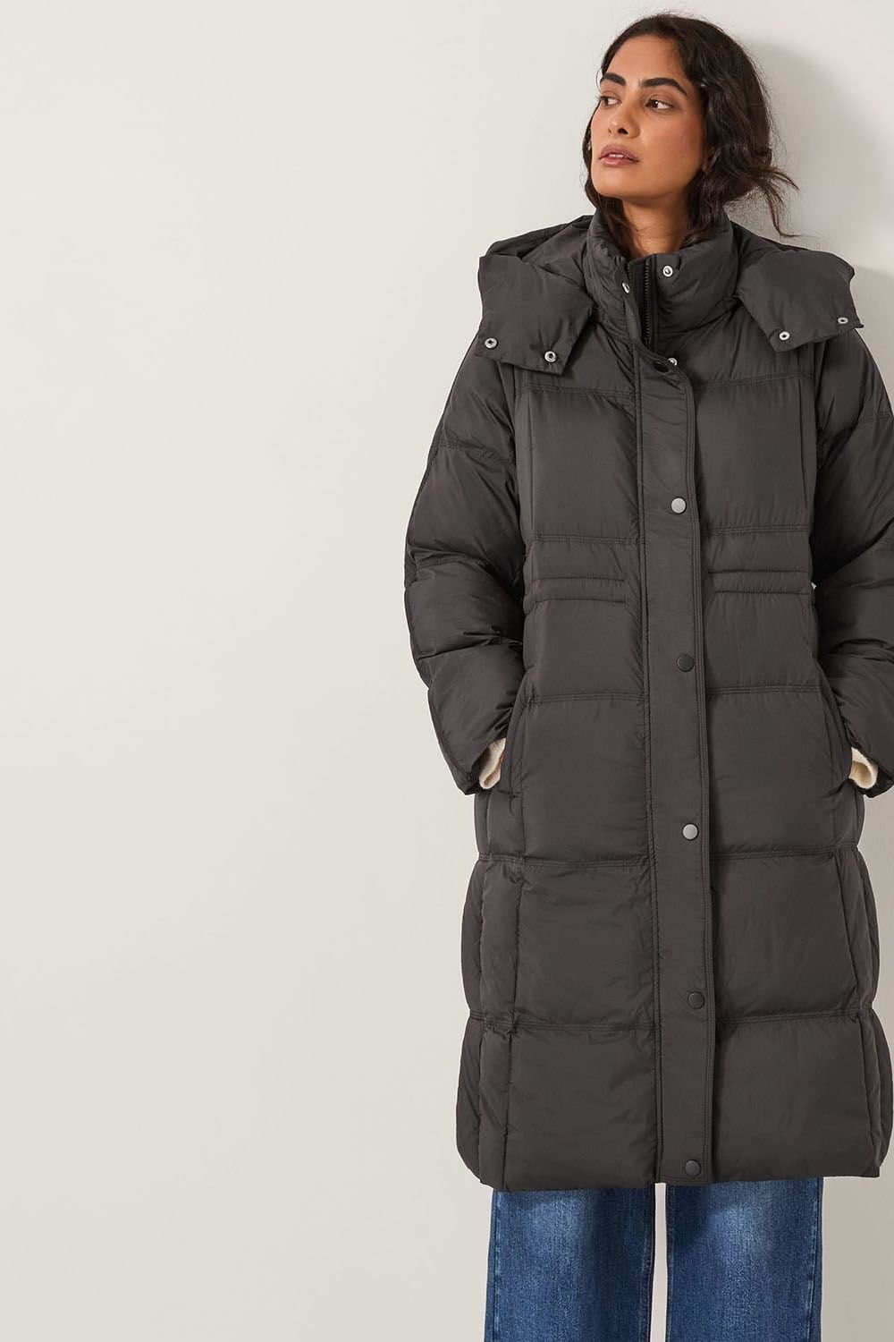 Monsoon Monsoon Women's Molly Long Puffer Coat Black