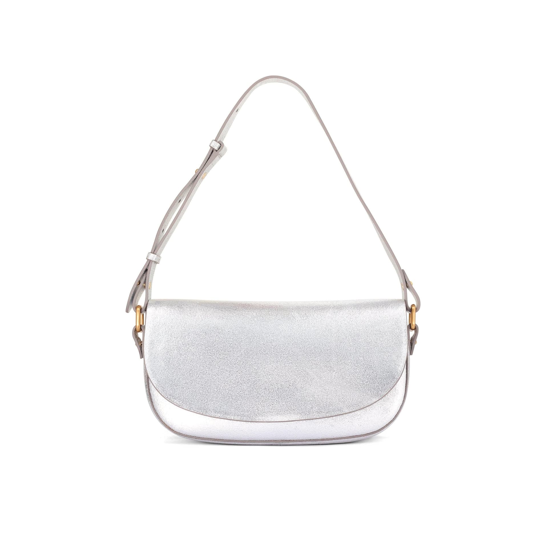 Clarks Clarks Women's Baguette Dress Silver Leather Shoulder Bag