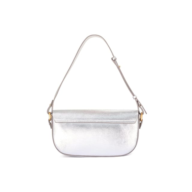 Clarks Clarks Women's Baguette Dress Silver Leather Shoulder Bag - 2