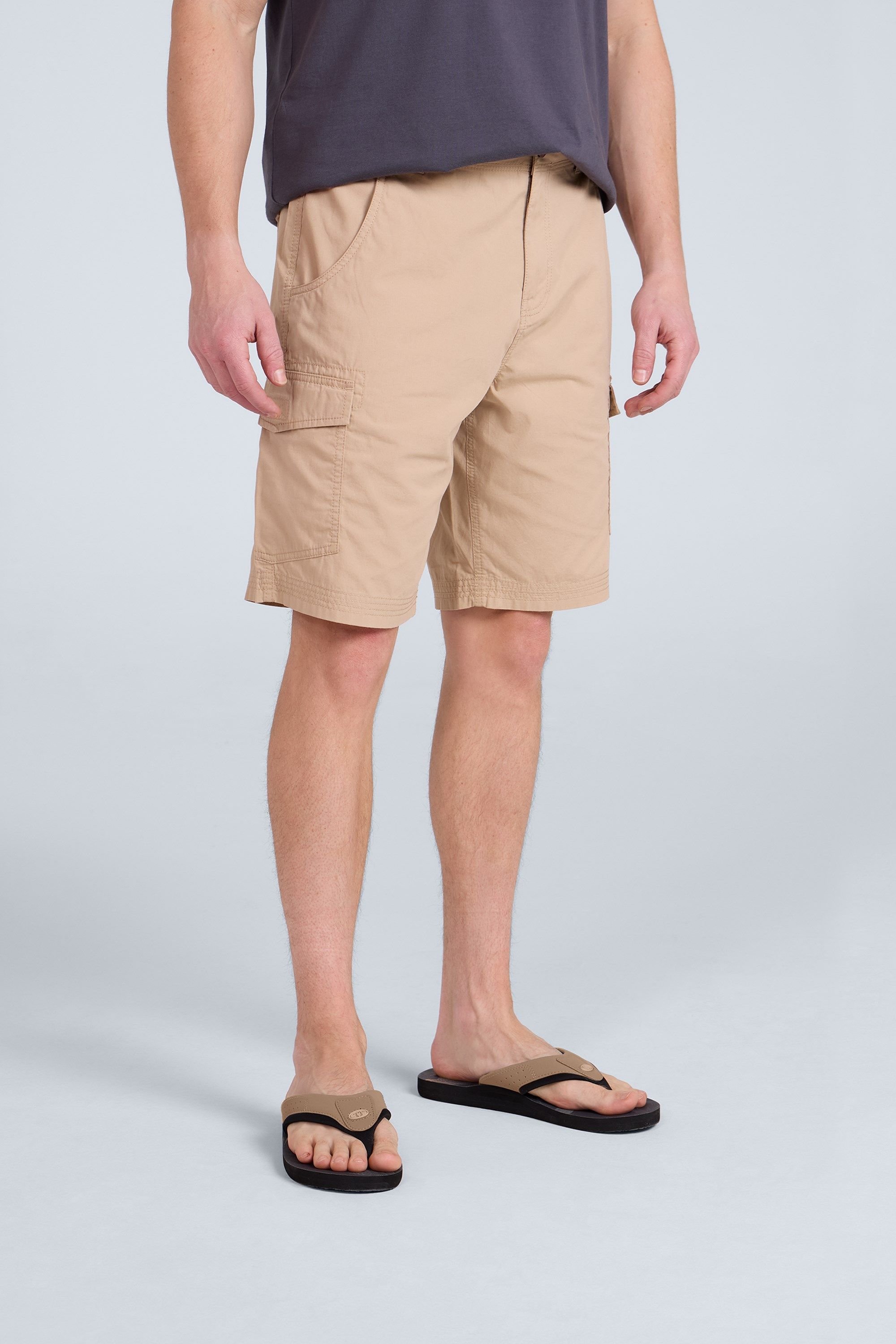 Animal Animal Men's 'Atlantis' Cotton Cargo Shorts Casual Multi Pocket Stylish Half Pants in Beige - 3