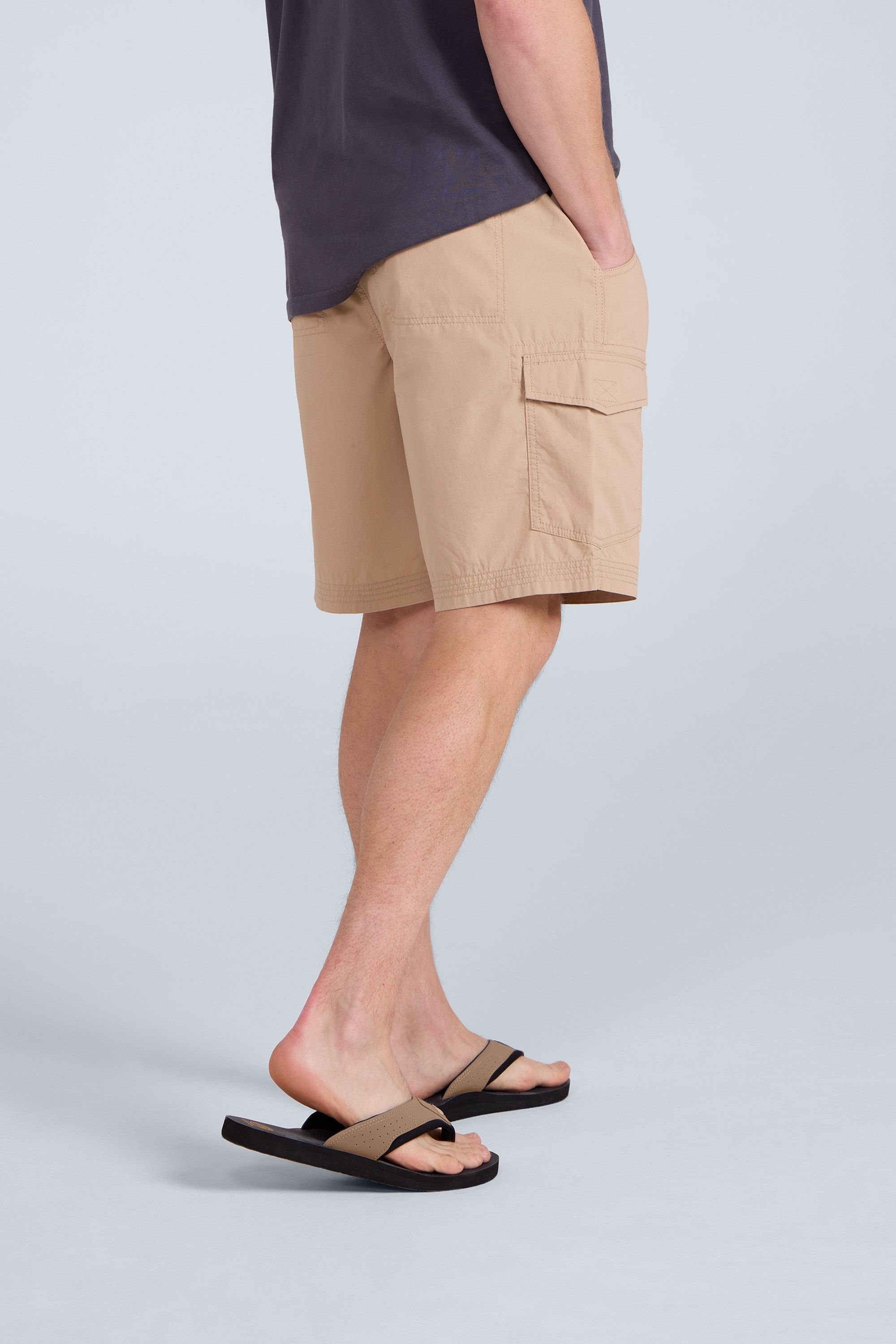 Animal Animal Men's 'Atlantis' Cotton Cargo Shorts Casual Multi Pocket Stylish Half Pants in Beige - 4