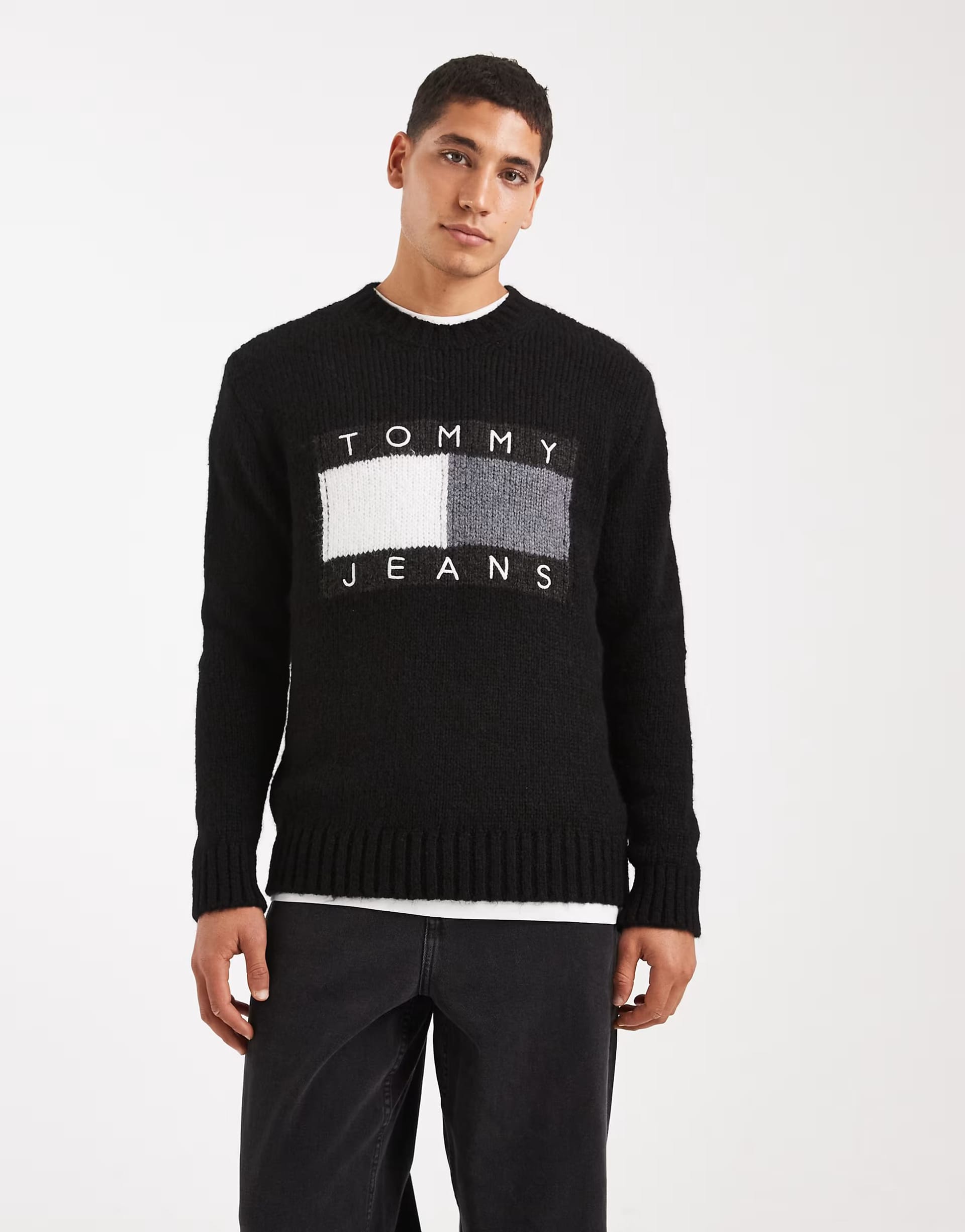 Tommy Jeans Black Flag Logo Jumper