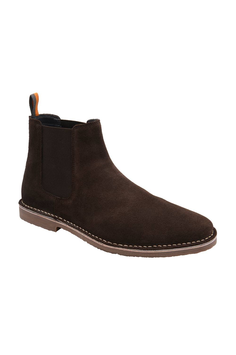 Frank Wright Frank Wright Men's Suede 'Whipp' Chelsea Boots in Brown - 2