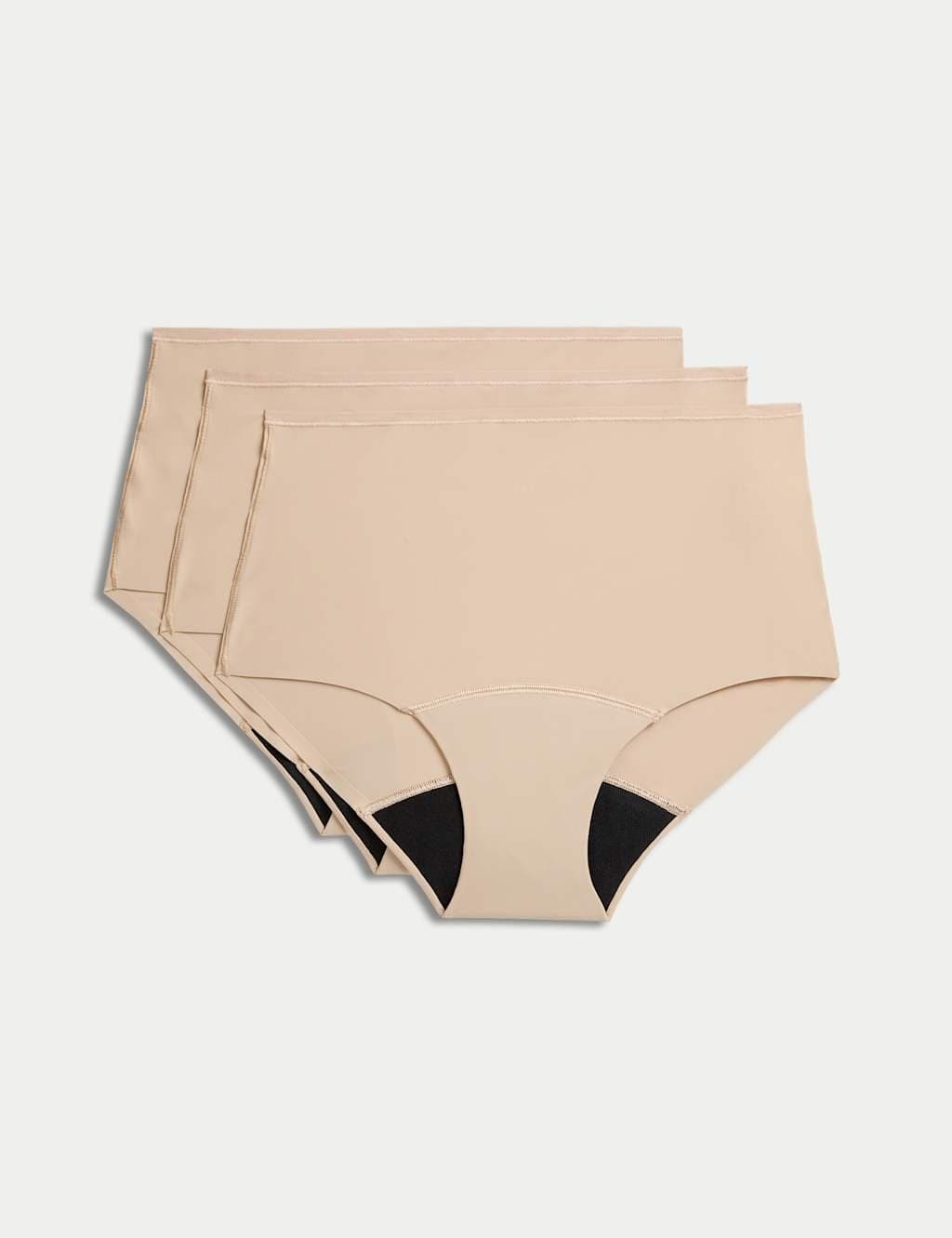 Marks & Spencer M&S 3pk No VPL Heavy Absorbency Period Full Briefs Rose Quartz