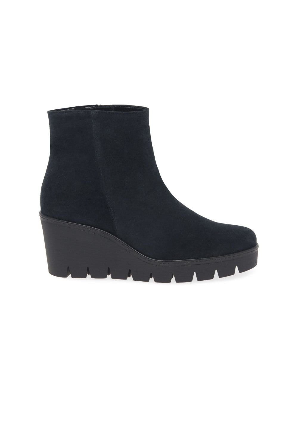 Gabor Gabor Women's 'Utopia' Chunky Wedge Heel Ankle Boots in Navy - 1