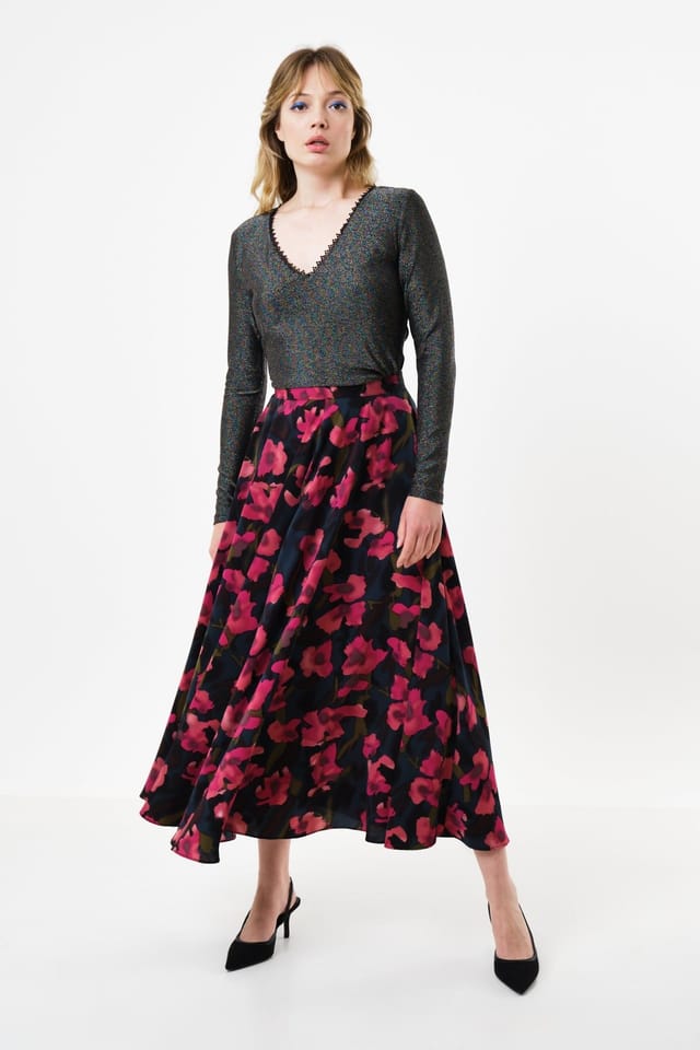 Louche Louche Women's Anza Watermark Floral Print Midaxi Skirt - 3