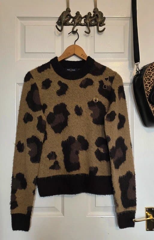 Fred Perry x Amy Winehouse Fred Perry Amy Winehouse Leopard Print Knit Jumper