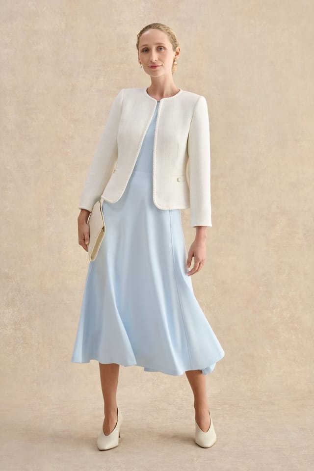 Hobbs London Hobbs London Women's Otillia Textured Jacket in Off-White - 3