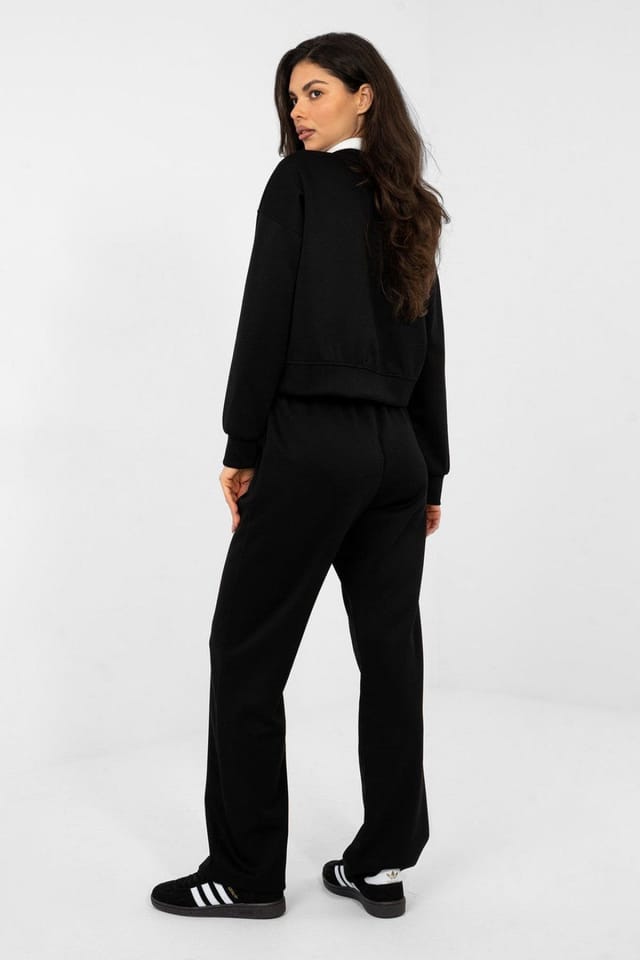Love Lace Love Lace Women's Embroidered Hoodie & Pants Set in Black - 3