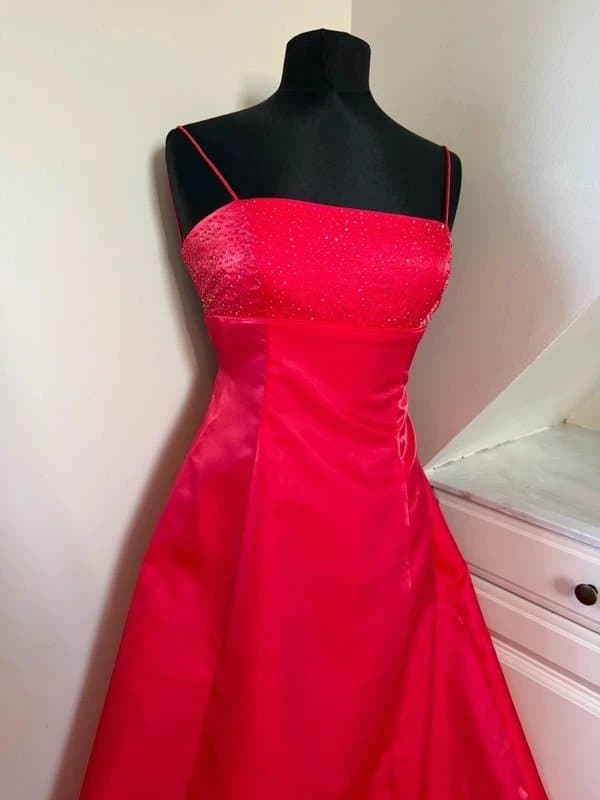 Morgan & Co. Morgan & Co Vintage y2k 90s 2000s Red Crystal Evening Prom Dress Size 8/10
