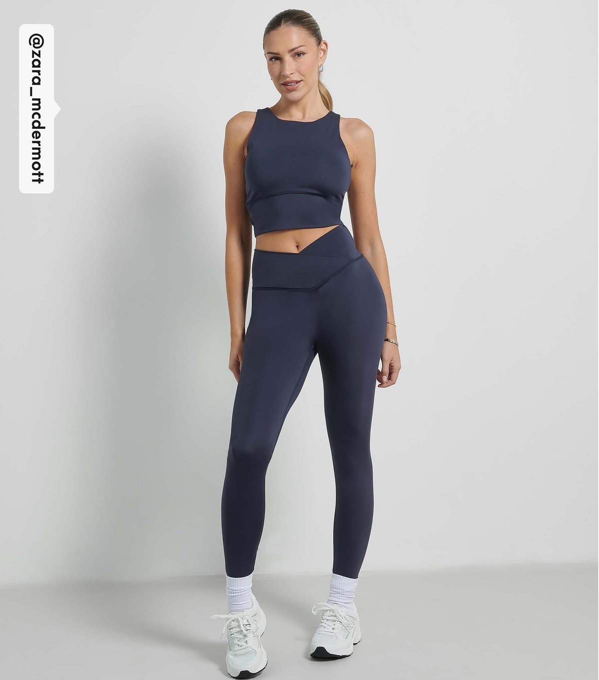 Rise Women's by Zara McDermott Navy Cross Over Leggings Rise New Look - 2