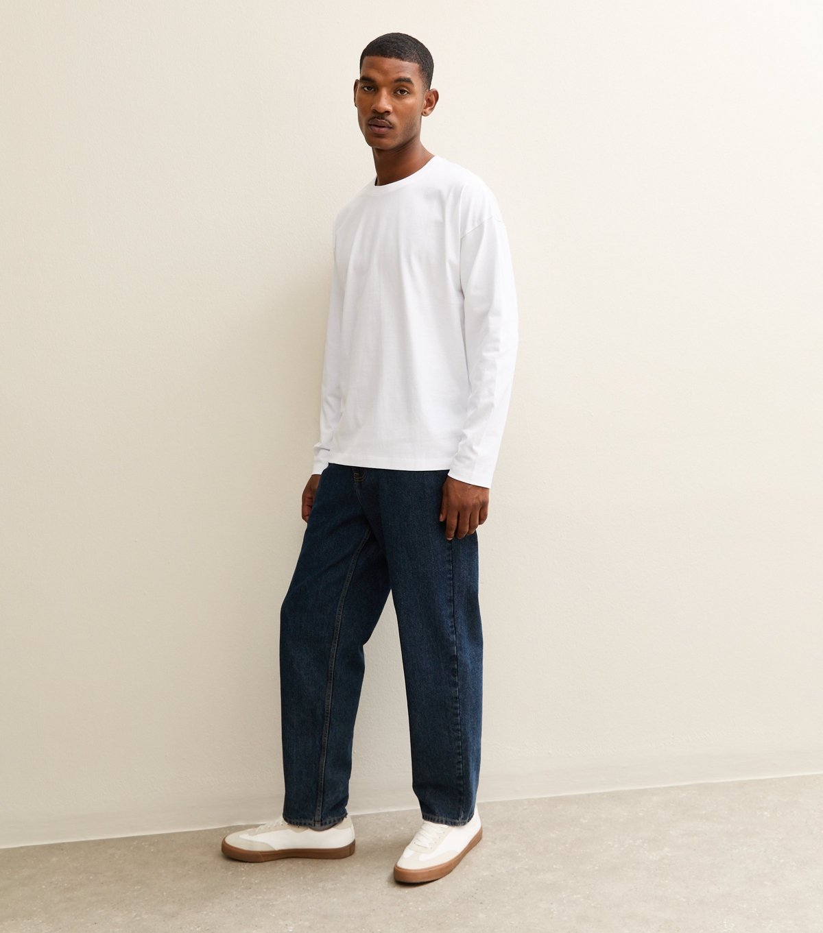 New Look Men's White Oversized Long Sleeve Top New Look - 3