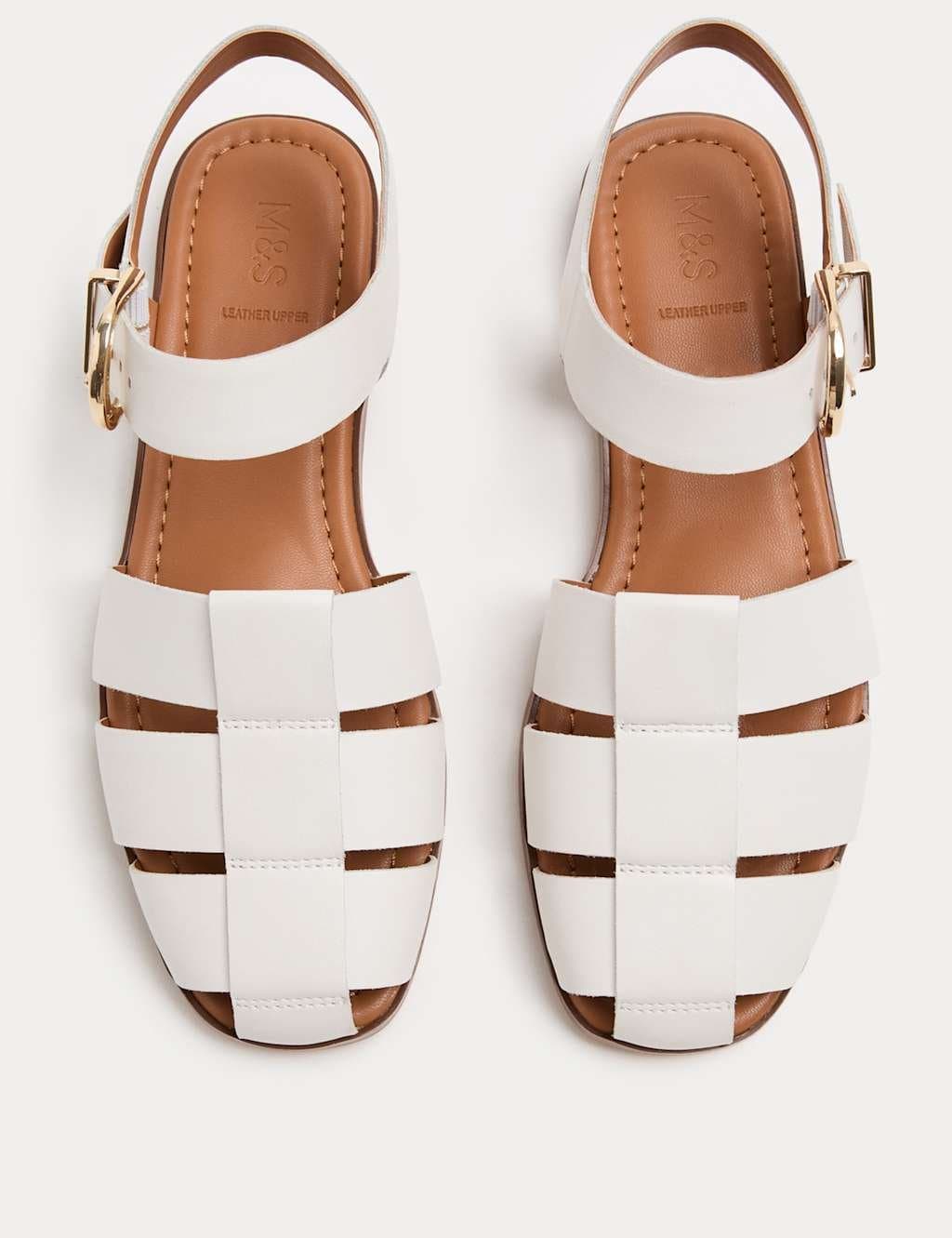Marks & Spencer M&S White Leather Fisherman Sandals