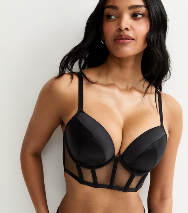 New Look Women's Black DD+ Panelled Corset New Look - 2