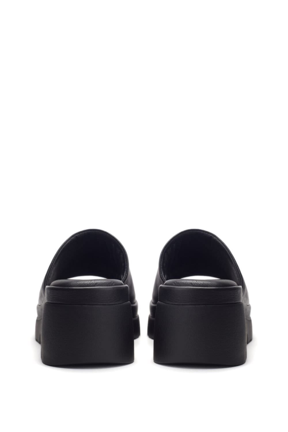 Moda In Pelle Moda In Pelle Women's 'Namya' Leather Flatforms in Jet Black - 4